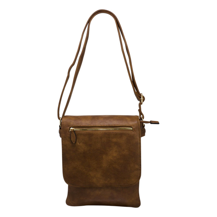 Crossbody with Flap Over Zipped Pocket