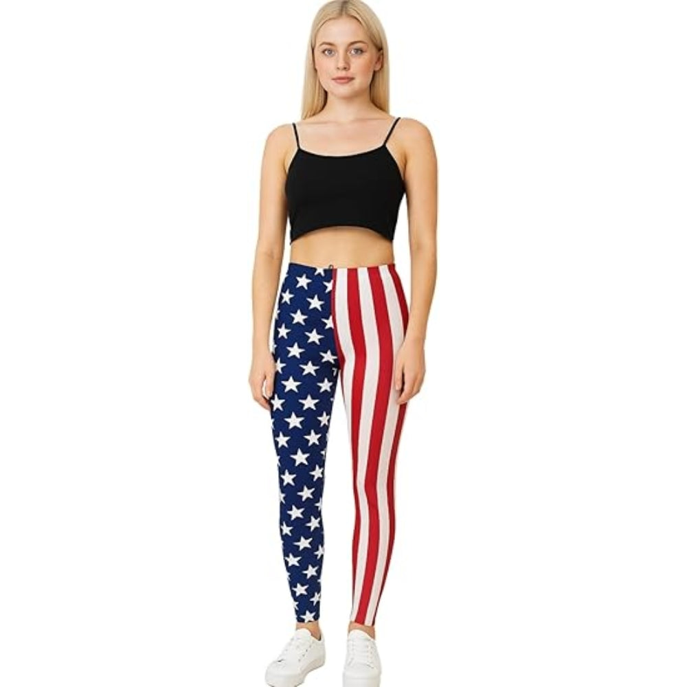 Stretchy Viscose Printed Full Length Leggings