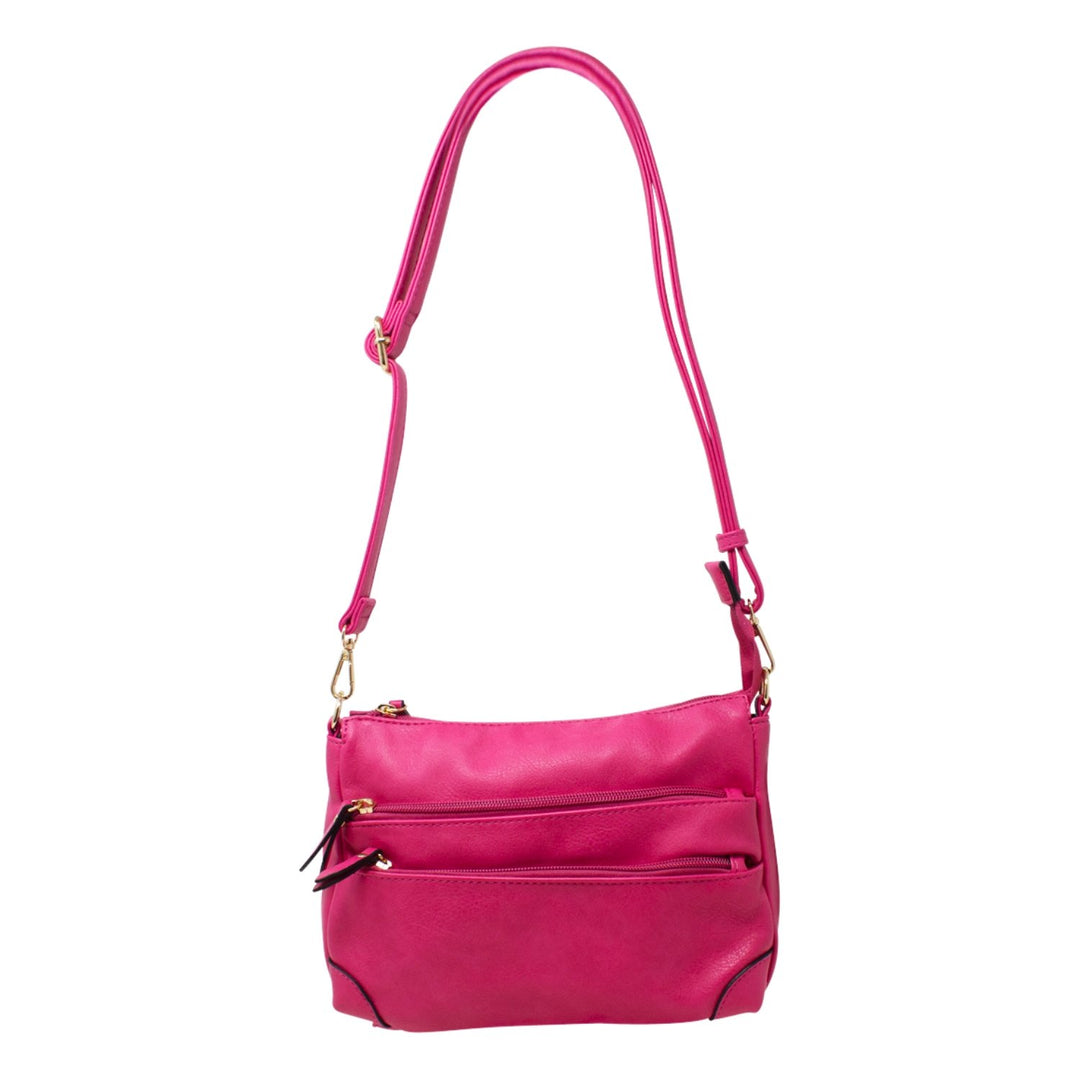 Small Double Front Zipper Crossbody