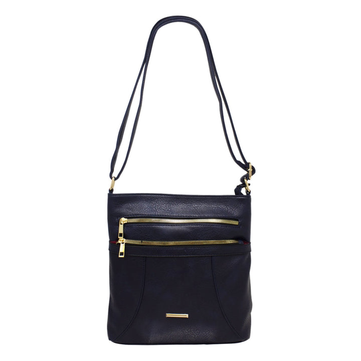 Classic Double Front Zipper Crossbody