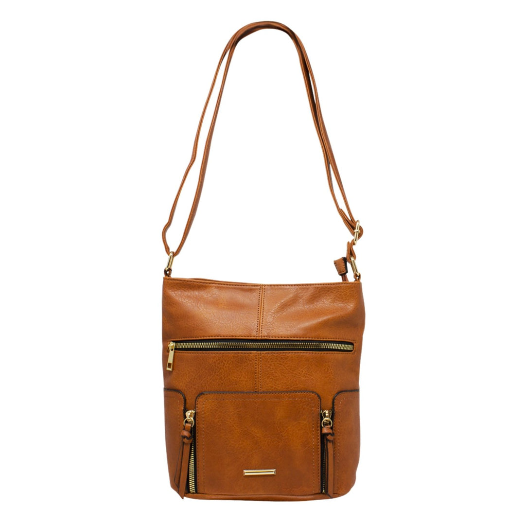 Alpini Triple Zip Crossbody with Tassels