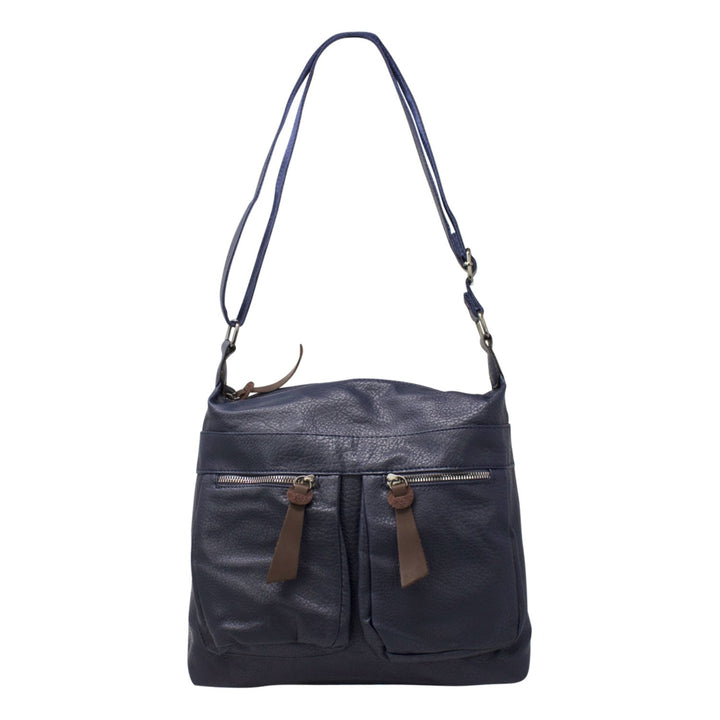 Zipped Double Pockets Crossbody