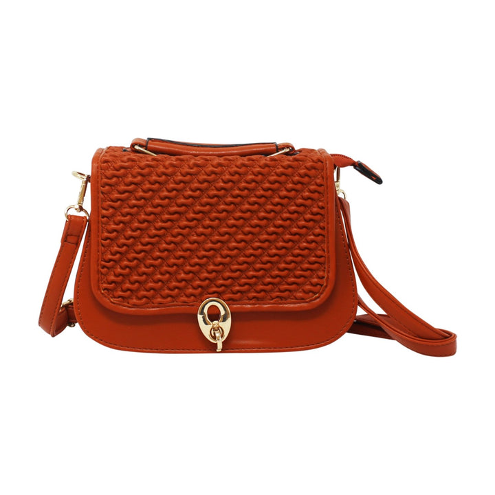 Small Rouched Front Crossbody with Clasp Button