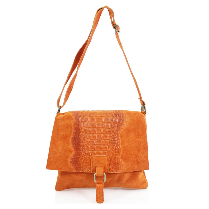 VPSN12 Leather Snakeskin Crossbody Bag