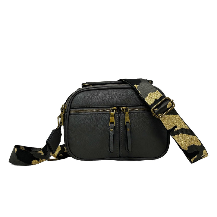 Double Zipper Small Camera Bag with Front Zips