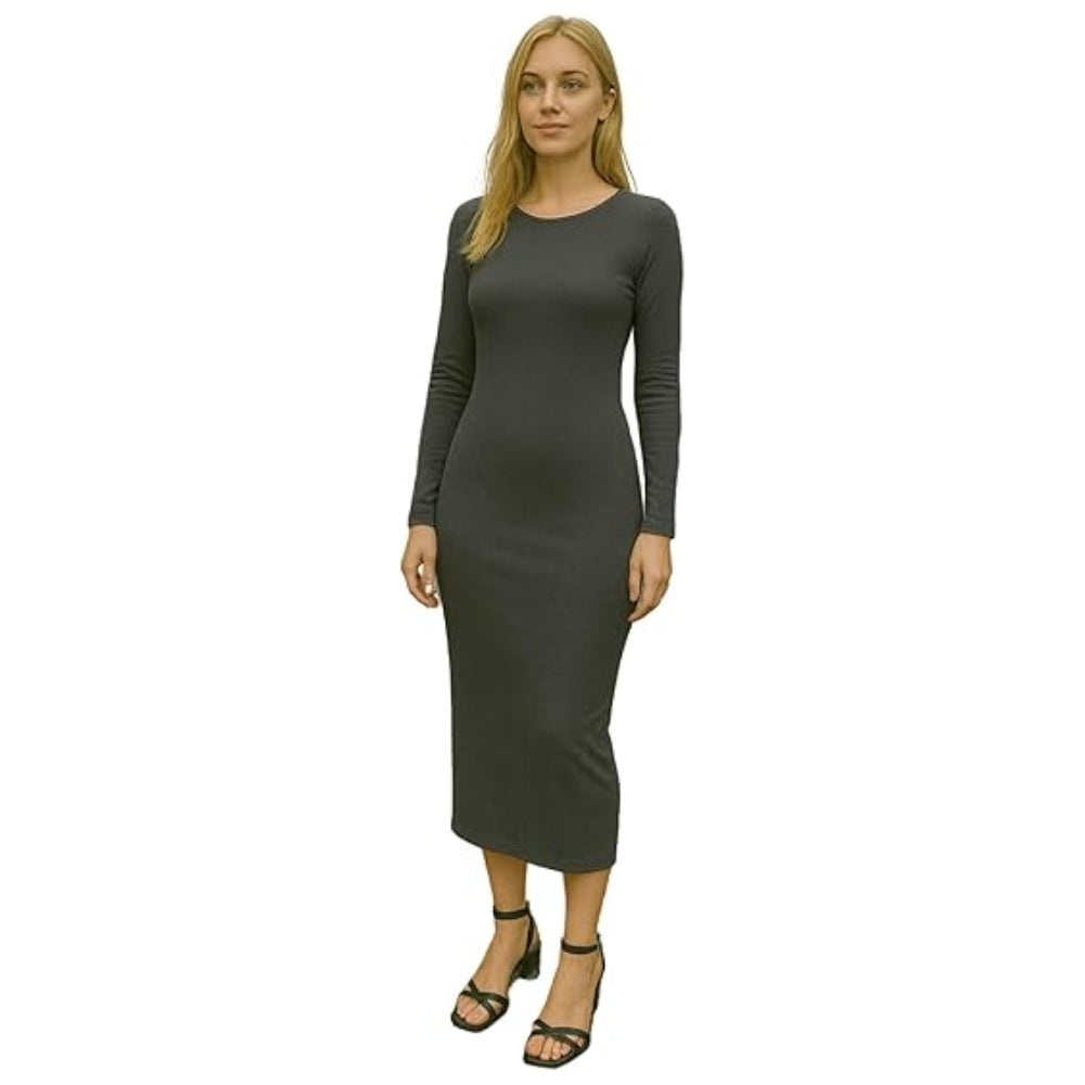 Bodycon Midi Dress Long Sleeve