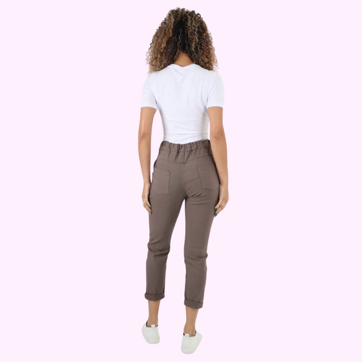 Plain Back Pockets Magic Pants