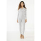 Ribbed knit set top button closure leggings