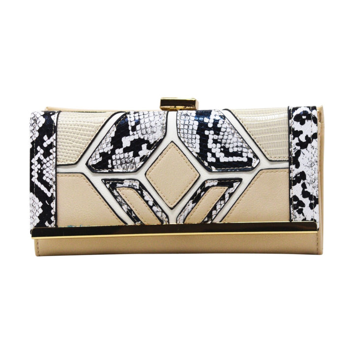 Snake Skin Print Long Purse