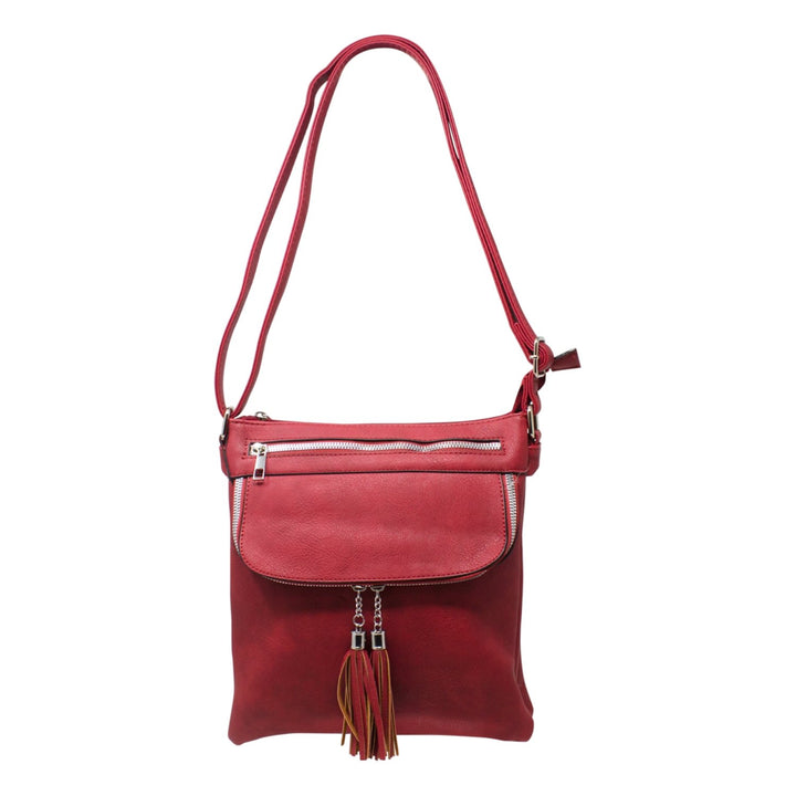 Front Flip with Double Tassel Crossbody