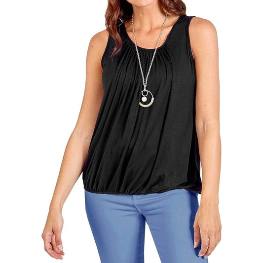 Women’s Bubble Hem Sleeveless Vest Top