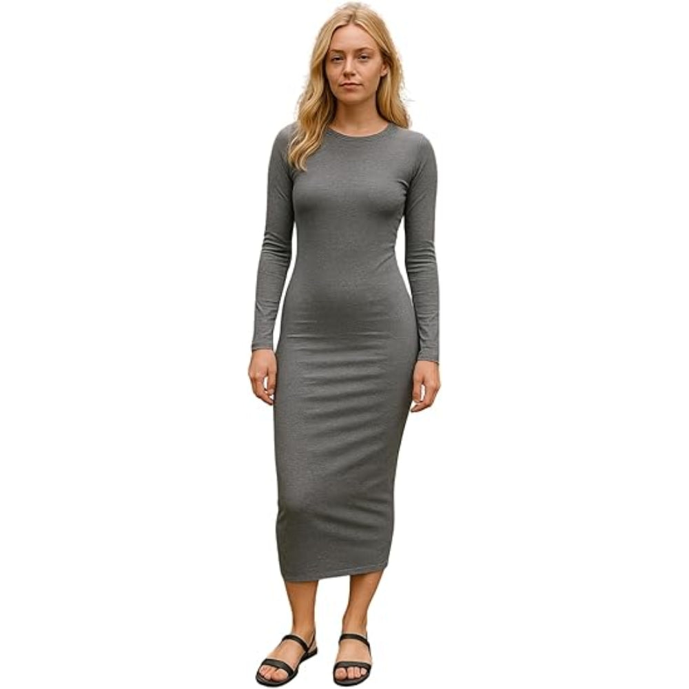 Bodycon Midi Dress Long Sleeve