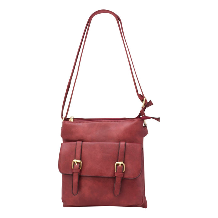 Double Buckle Front Flap Crossbody