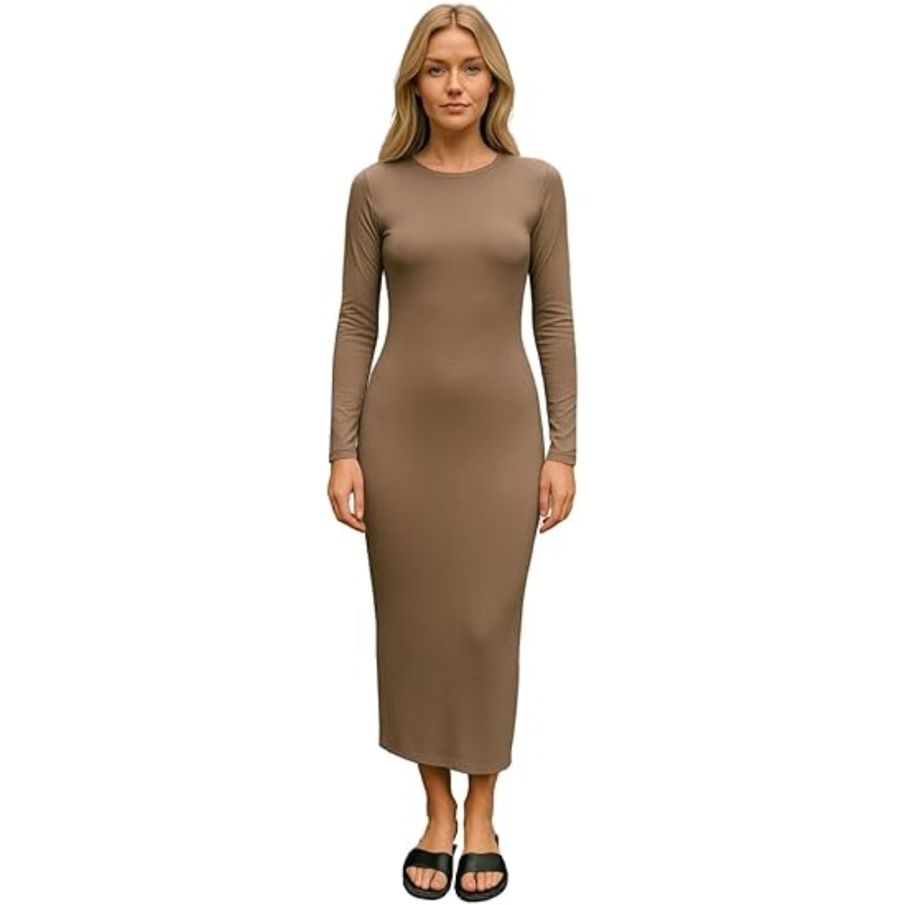 Bodycon Midi Dress Long Sleeve