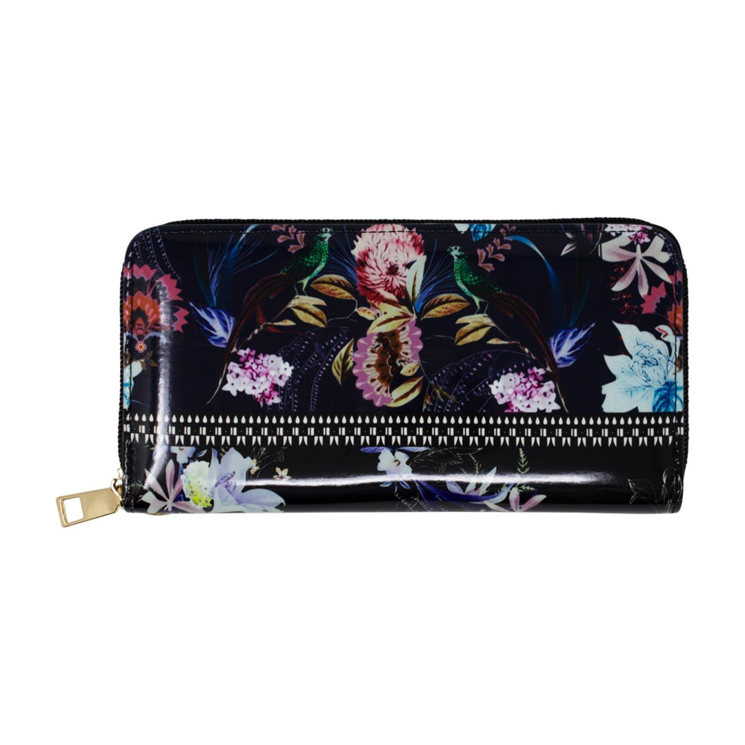 Patent Floral Purse