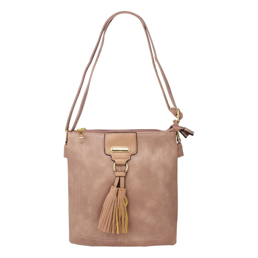 Crossbody Messenger with Front Tassels