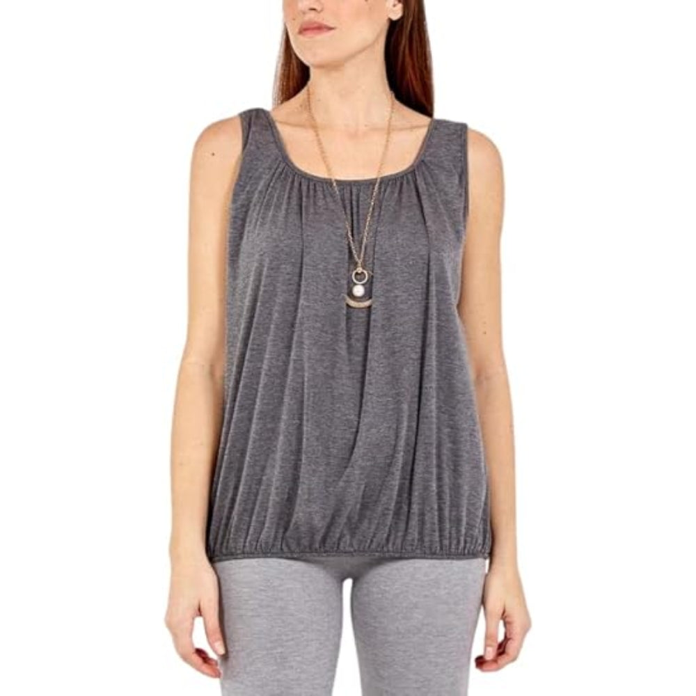 Women’s Bubble Hem Sleeveless Vest Top