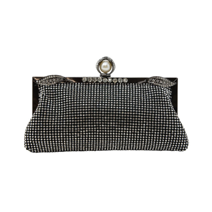 Pearl Clasp Sparkle Clutch Bag