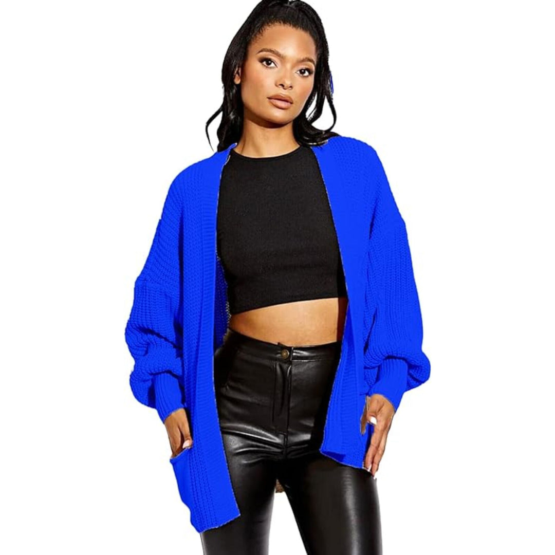 Balloon Sleeve Crop Cardigan