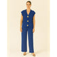 3-gold button short sleeve set