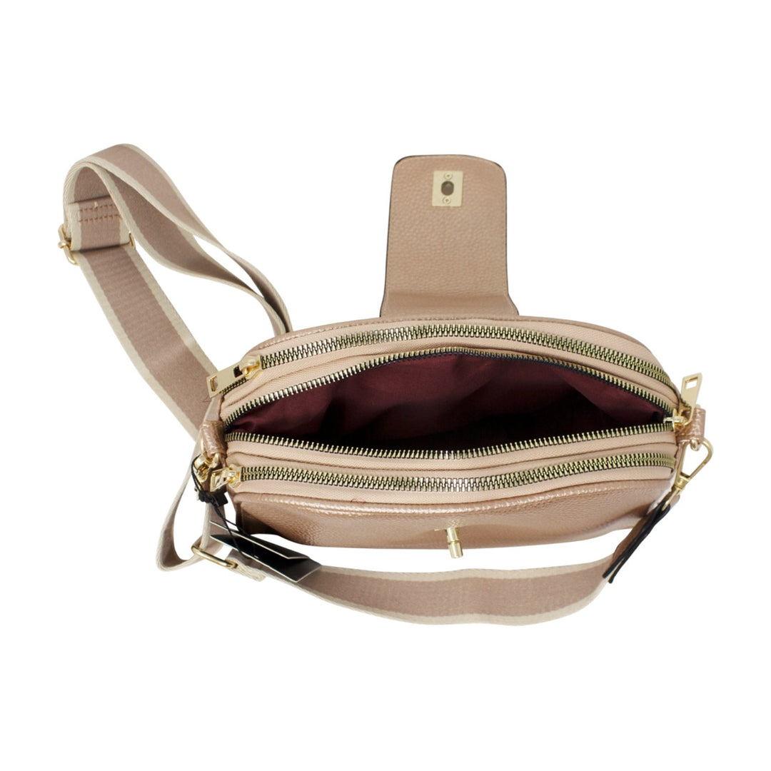 Small Camera Crossbody with Clasp Flap