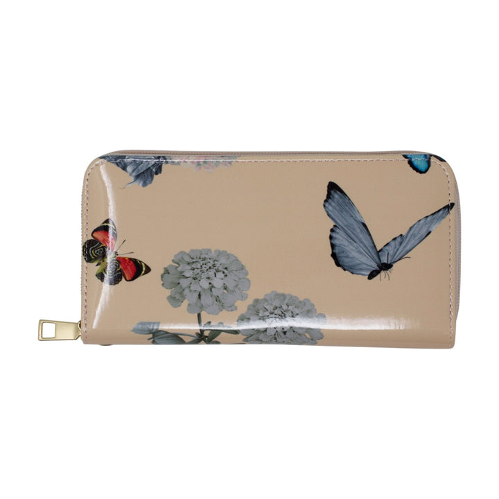 Glossy Floral Butterfly Purse