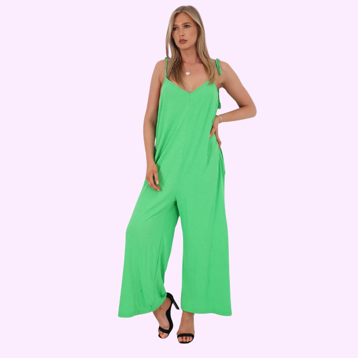 Italian Shoulder Strap Jumpsuits