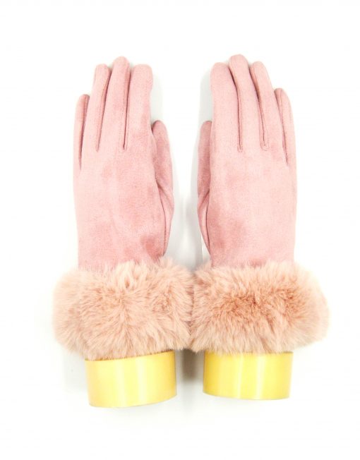 Plain Fur Trim Gloves