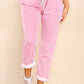 Italian Thin Stripes Print Drawstring Cotton Joggers