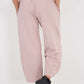 Italian Drawstring Hem Cotton Trousers With Side Pockets
