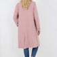 Italian Front Button Fastening Longline Cotton Cardigan