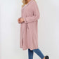 Italian Front Button Fastening Longline Cotton Cardigan