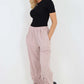 Italian Drawstring Hem Cotton Trousers With Side Pockets