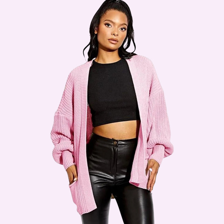 Balloon Sleeve Crop Cardigan