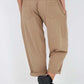 Italian Pleated Cotton Trousers With Side Pockets