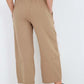 Italian Drawstring Hem Cotton Trousers With Side Pockets