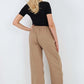 Italian Drawstring Hem Cotton Trousers With Side Pockets