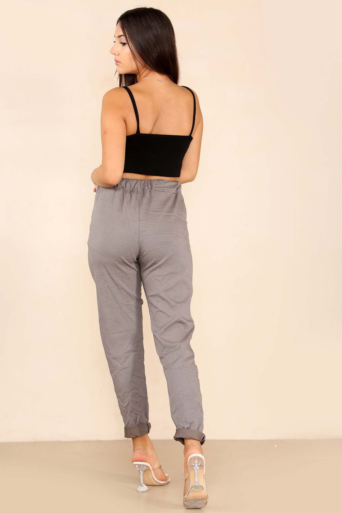 Italian Glitter Drawstring Waistband Magic Pants