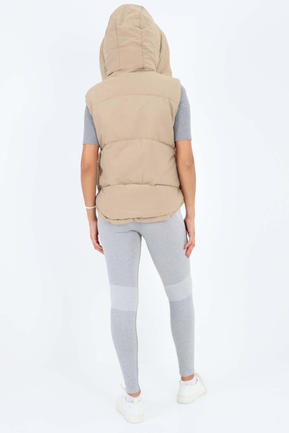 Italian Padded Pockets Hooded Gilet