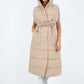 Italian Belted Hooded Long Gilet