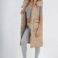 Italian Padded Pockets Hooded Long Gilet
