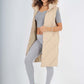 Italian Padded Pockets Hooded Zip up Long Gilet