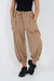 Italian Drawstring Cotton Harem Trousers With Side Pockets
