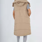 Italian Padded Pockets Hooded Long Gilet