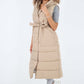 Italian Belted Hooded Long Gilet