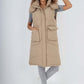 Italian Padded Pockets Hooded Long Gilet