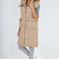 Italian Padded Pockets Hooded Long Gilet
