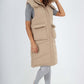 Italian Padded Pockets Hooded Long Gilet