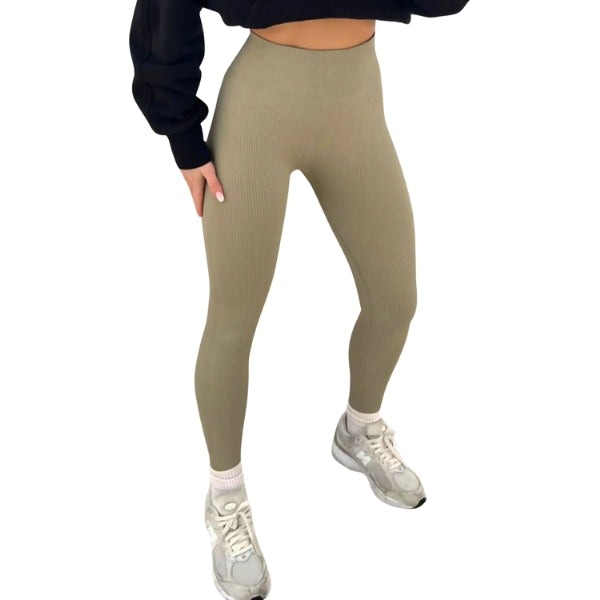 High Waist Ribbed Gym Legging