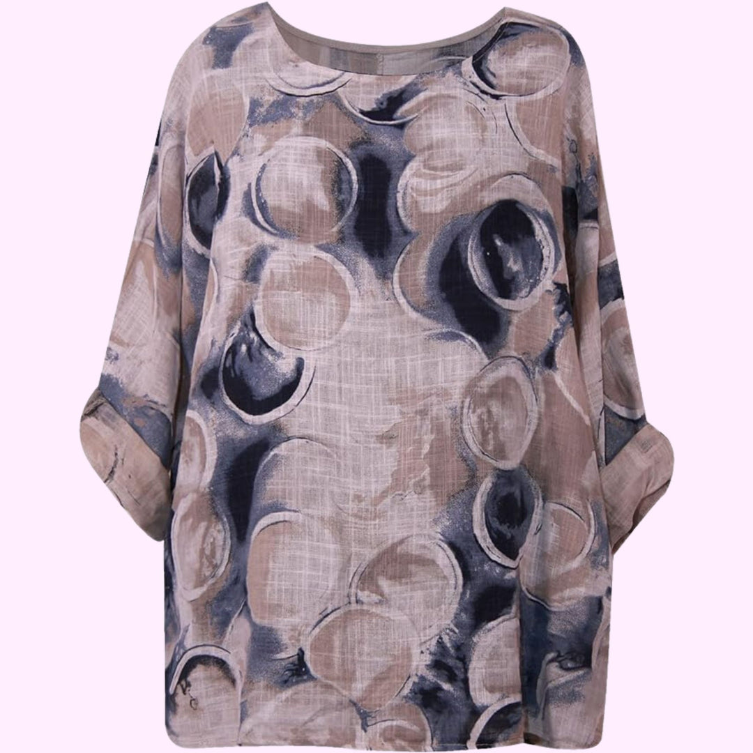 Italian Circle Print Crop Top